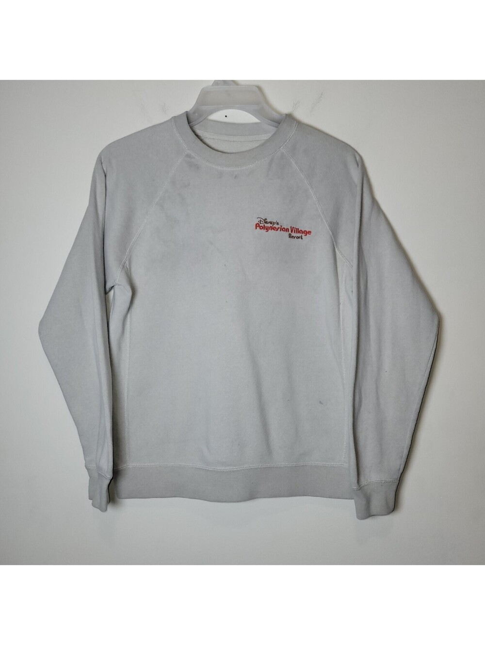 Disney Parks Polynesian Village Resort Aloha Tiki Sweatshirt Small S Gray Cream